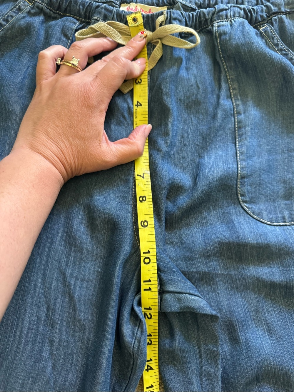 fresh produce Tencel Pull On Pants Drawstring Women’s Size Medium 30” Inseam - Picture 6 of 7
